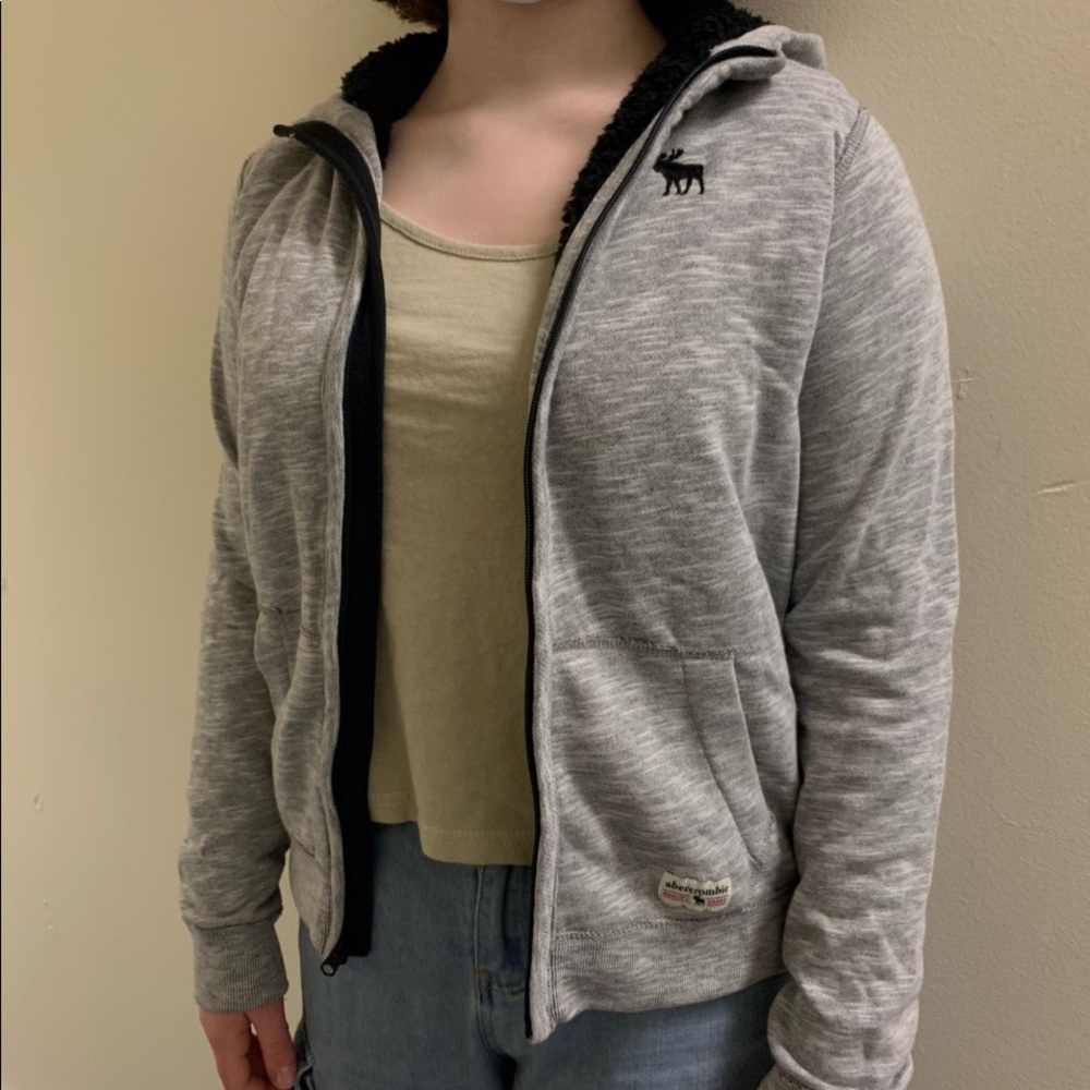 AEROPOSTALE GREY FLEECE LINED JACKET